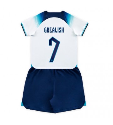 England Jack Grealish #7 Hjemmedraktsett Barn VM 2022 Kortermet (+ Korte bukser)